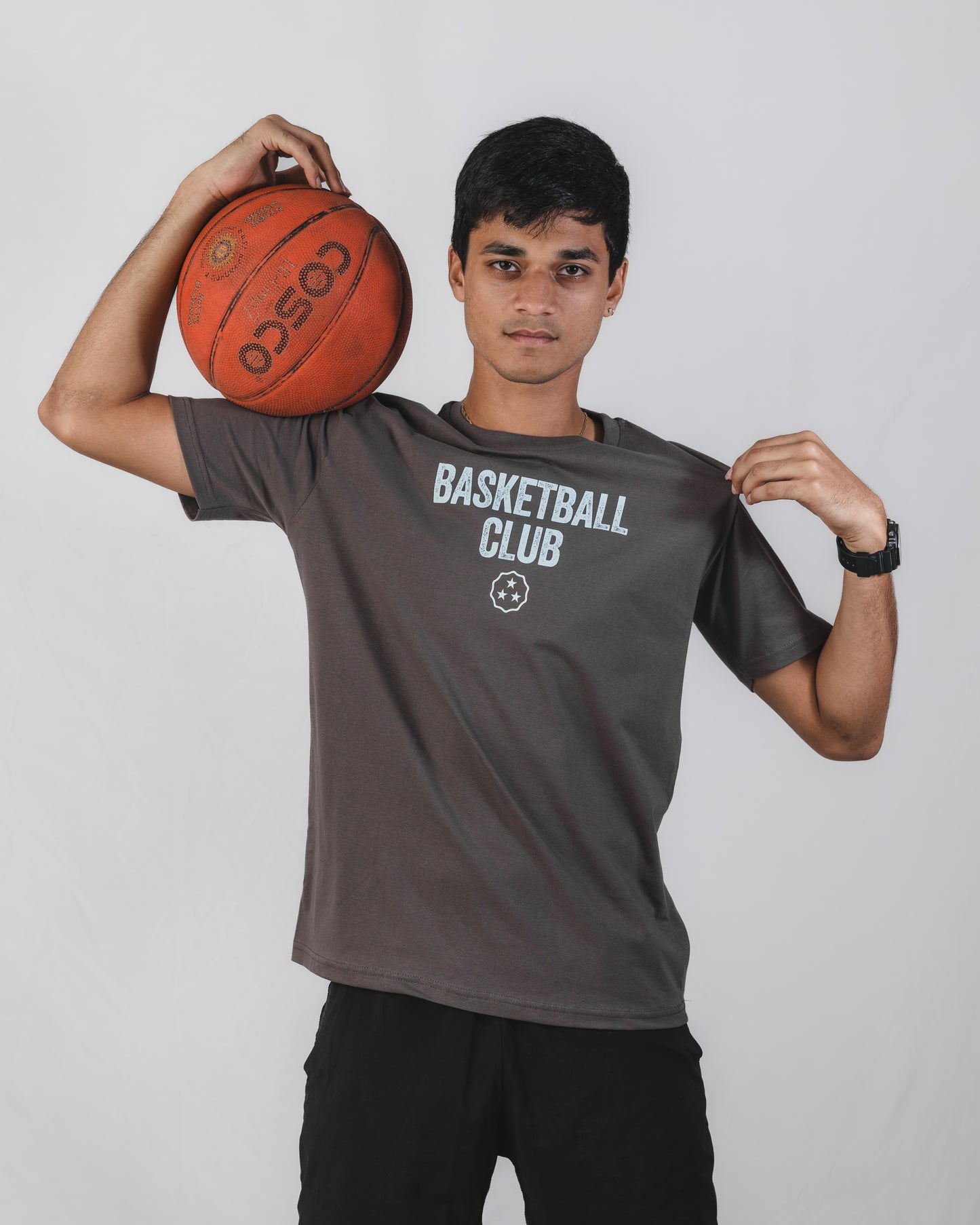 Basketball Club Tee Charcoal