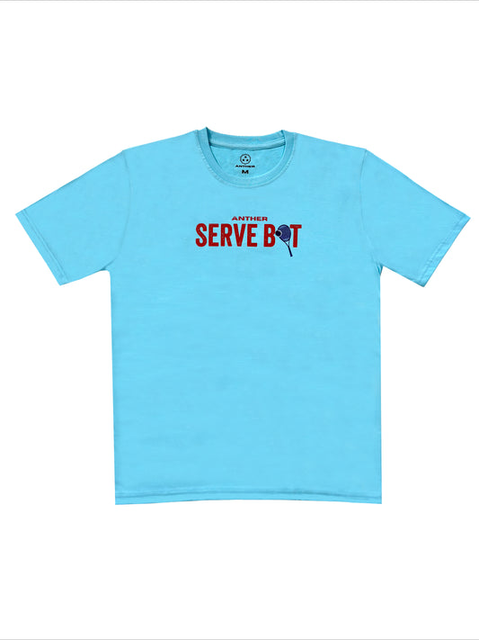 Serve Bot Tee Light Blue